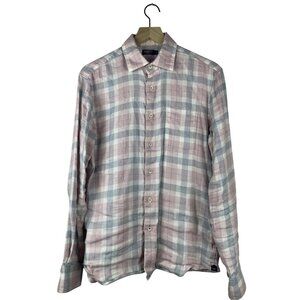 Faherty Reserve Movement Shirt Pink Plaid Performance Stretch Flannel Mens Small